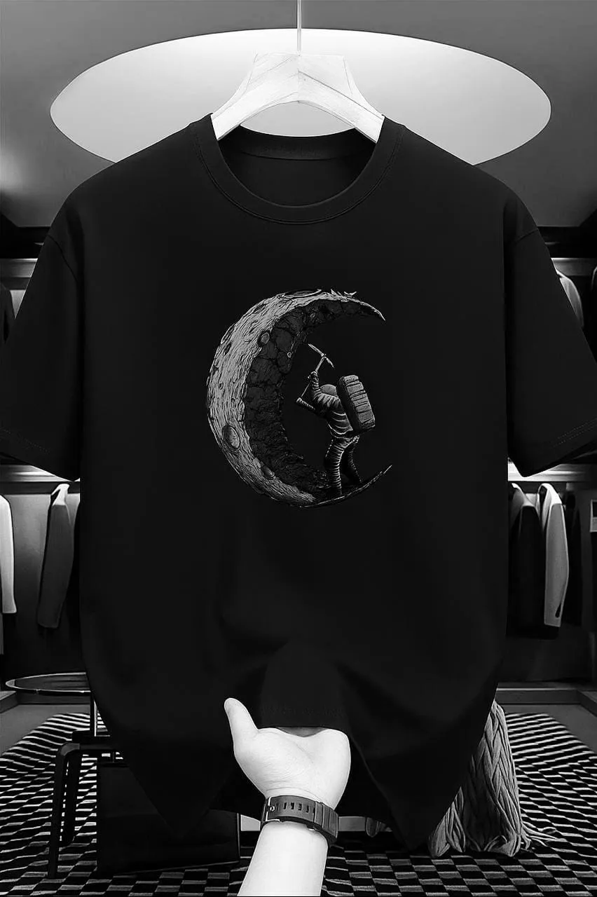 Exclusive Drop Shoulder  with DTF Print Organic Bold Graphics T-Shirt