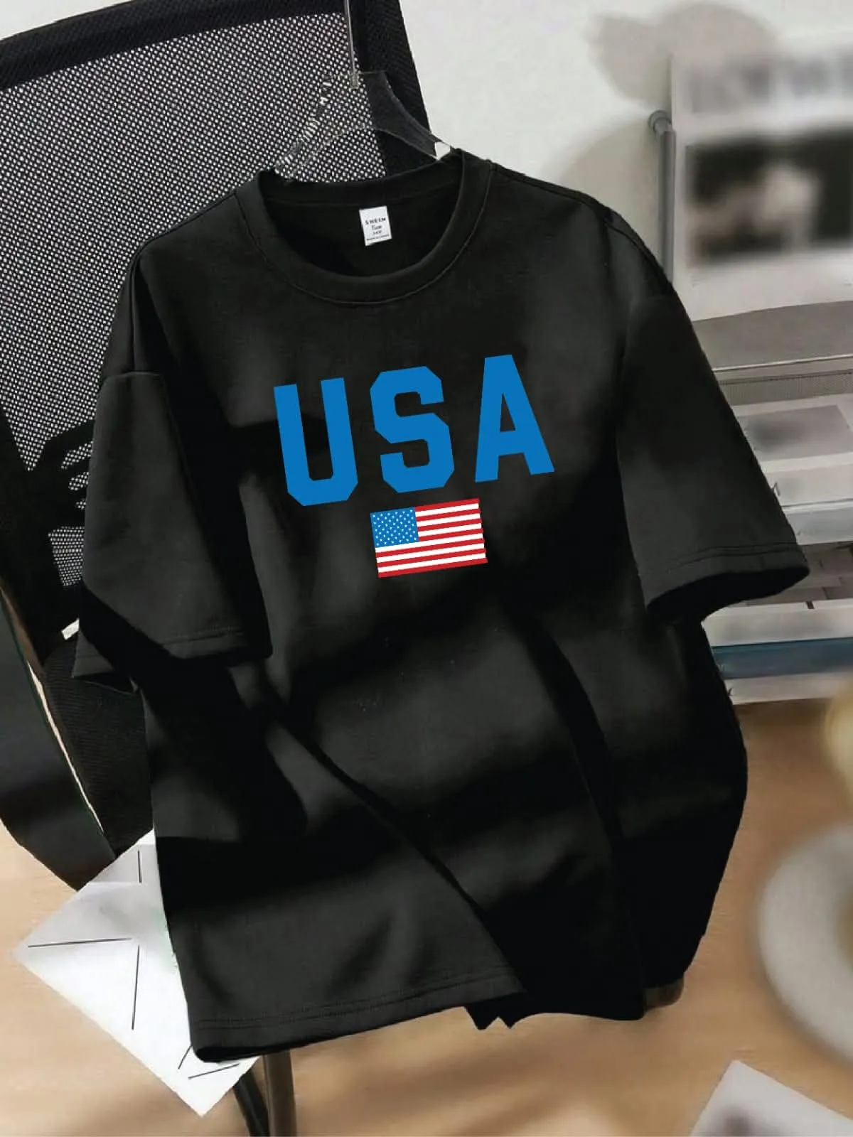 Exclusive Modern-Cut Stylish Drop Shoulder Bold Graphics T-Shirt