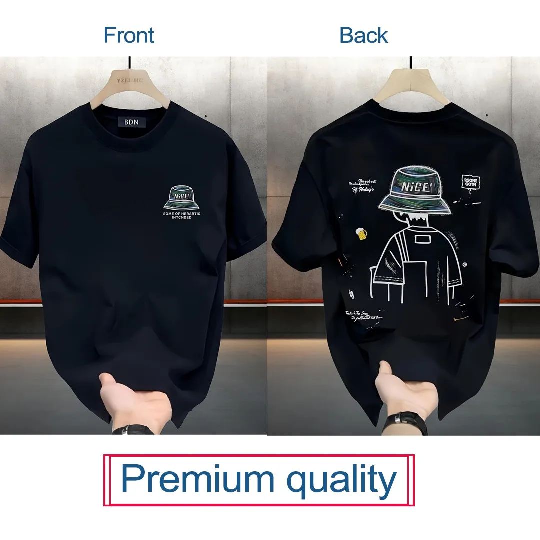 Fancy Regular Stylish Drop Shoulder Exquisite Print T-Shirt