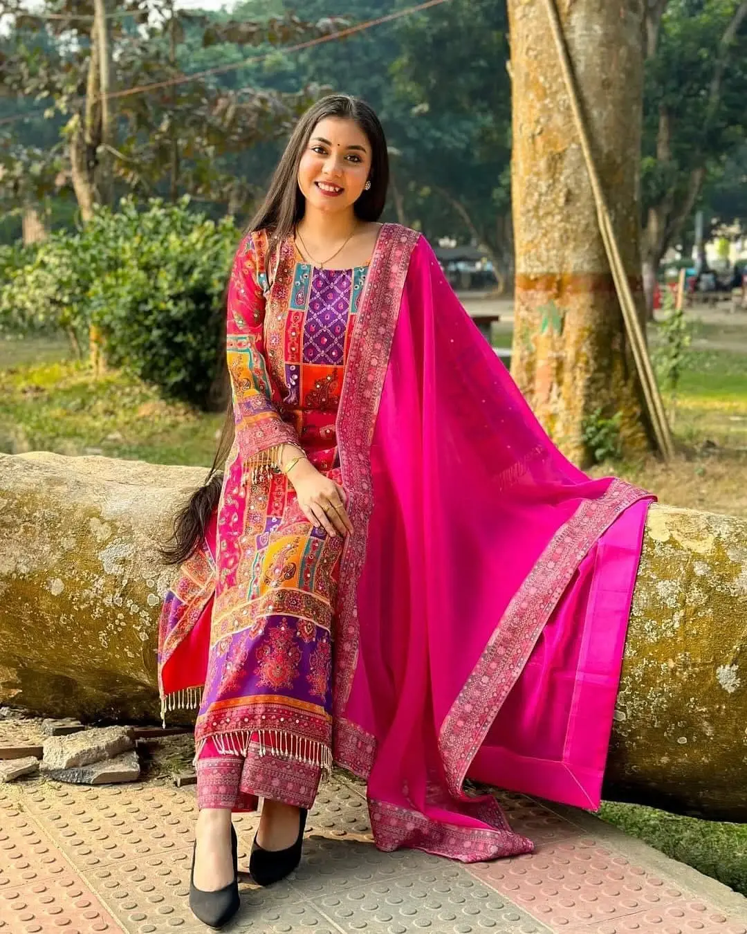 Flowing Georgette Readymade Three Piece