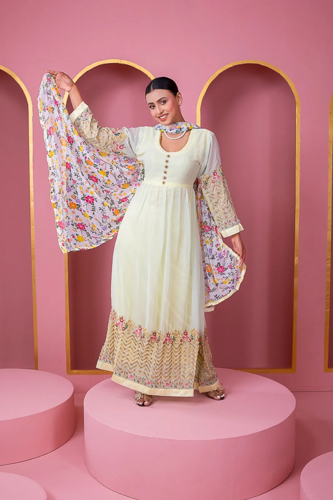 Readymade Lehenga Georgette Dressat Nazmas - Lowest Price Guaranteed!