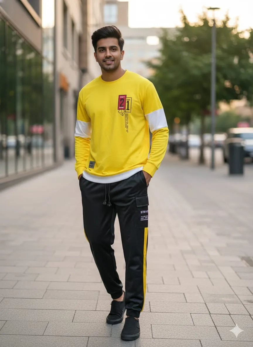 Nazmas Full Sleeve T-Shirt & Trouser Set - Online Shopping at Affordable Price