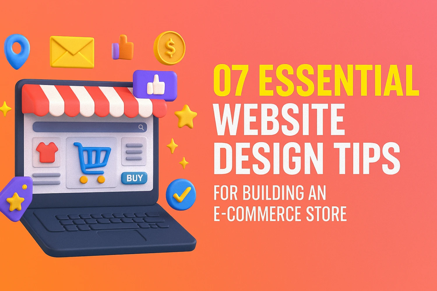 ই-কমার্স স্টোর তৈরীর ০৭টি প্রয়োজনীয় ওয়েবসাইট ডিজাইন টিপস