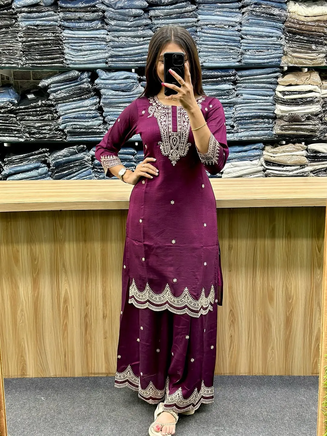 Garara Dress Embroidery Work New