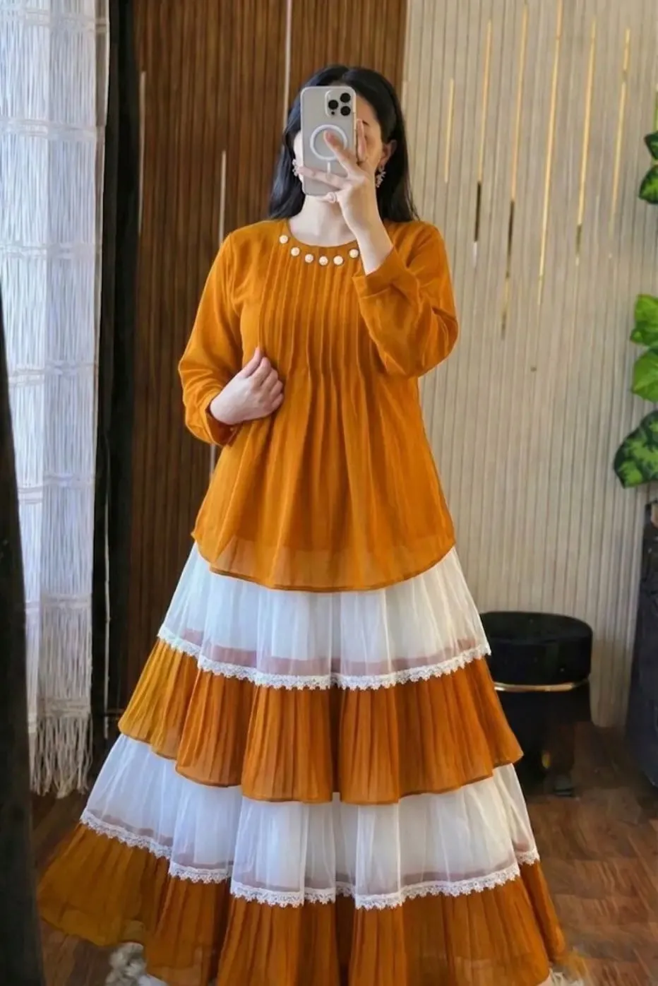 Trendy Trendy Ladies Tops and Skirt Set Breathable Smart Ladies T-shirt