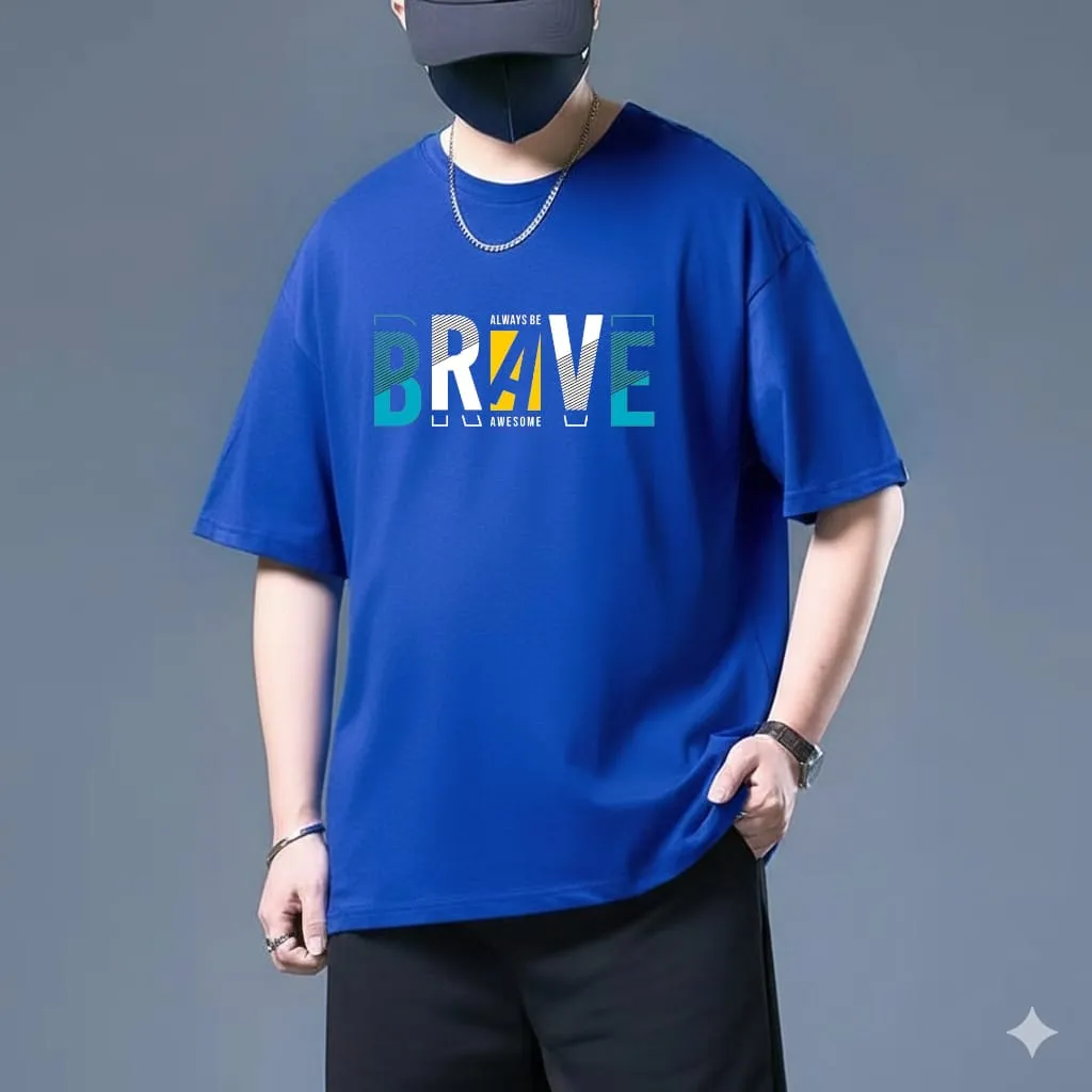 Grand Premium Drop Shoulder Rich-Texture with DTF Print T-Shirt