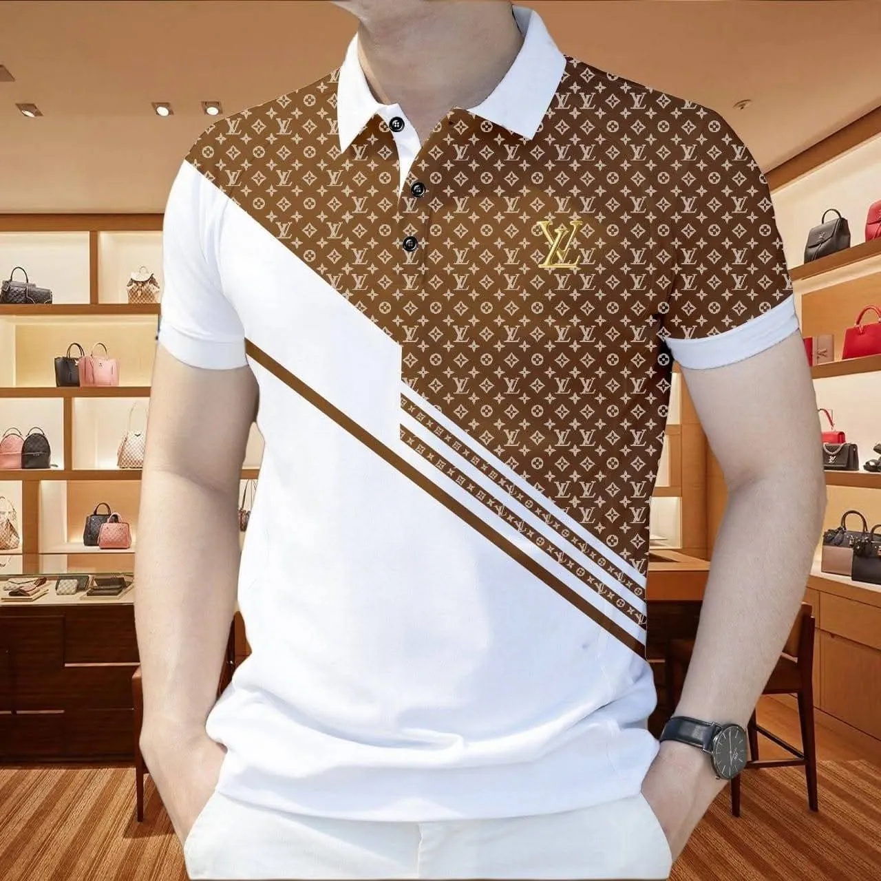 Fine-Grade Royal Stylish New Polo Shirt Unique Texture Polo-Shirt