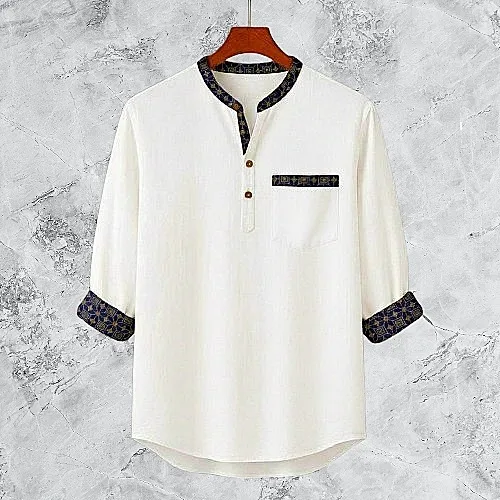 High-Density Exquisite Premium Quality Katuwa Solid Pattern Print Shirt