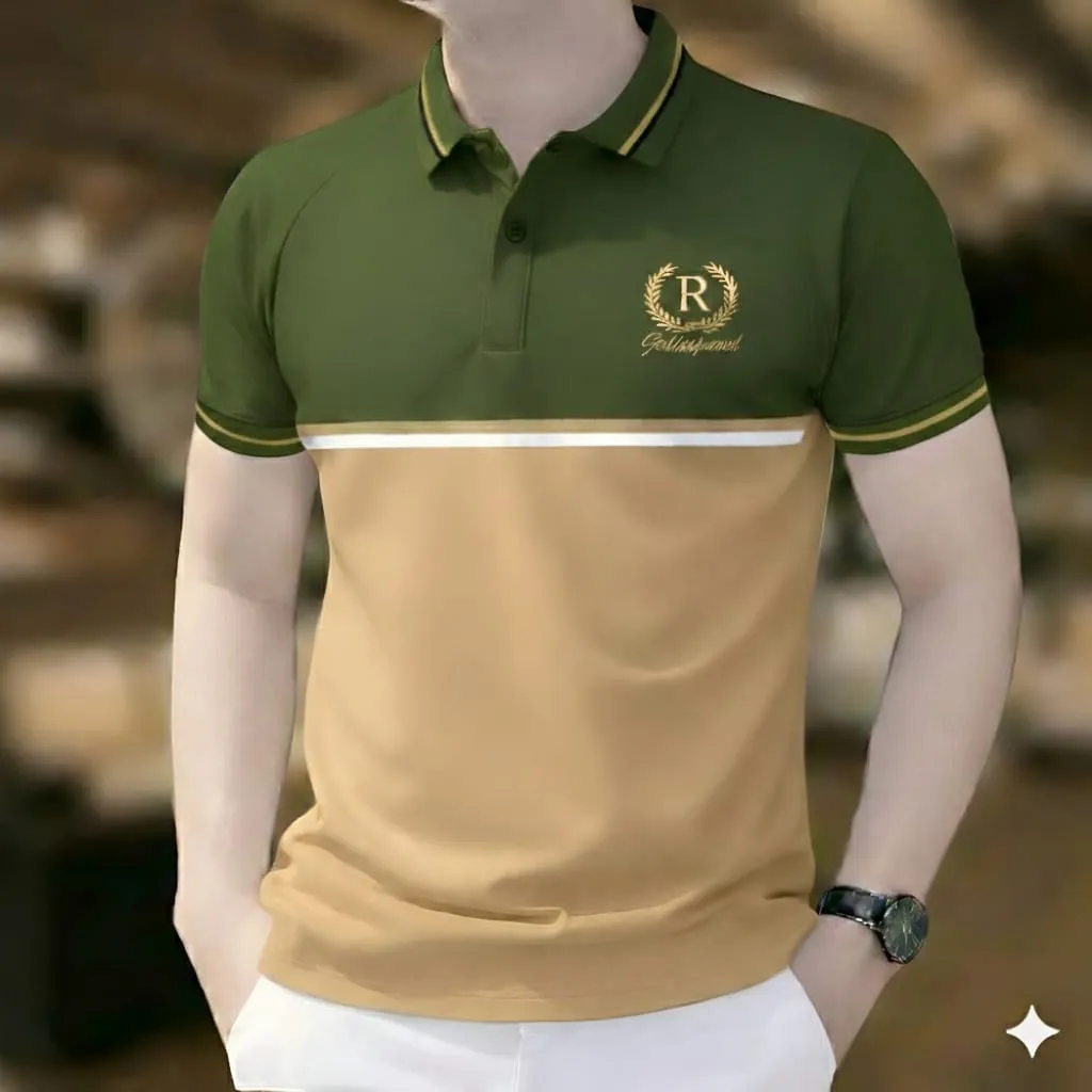 High-Quality Polo shirt for men Bio-Wash Drop-Shoulder Polo-Shirt