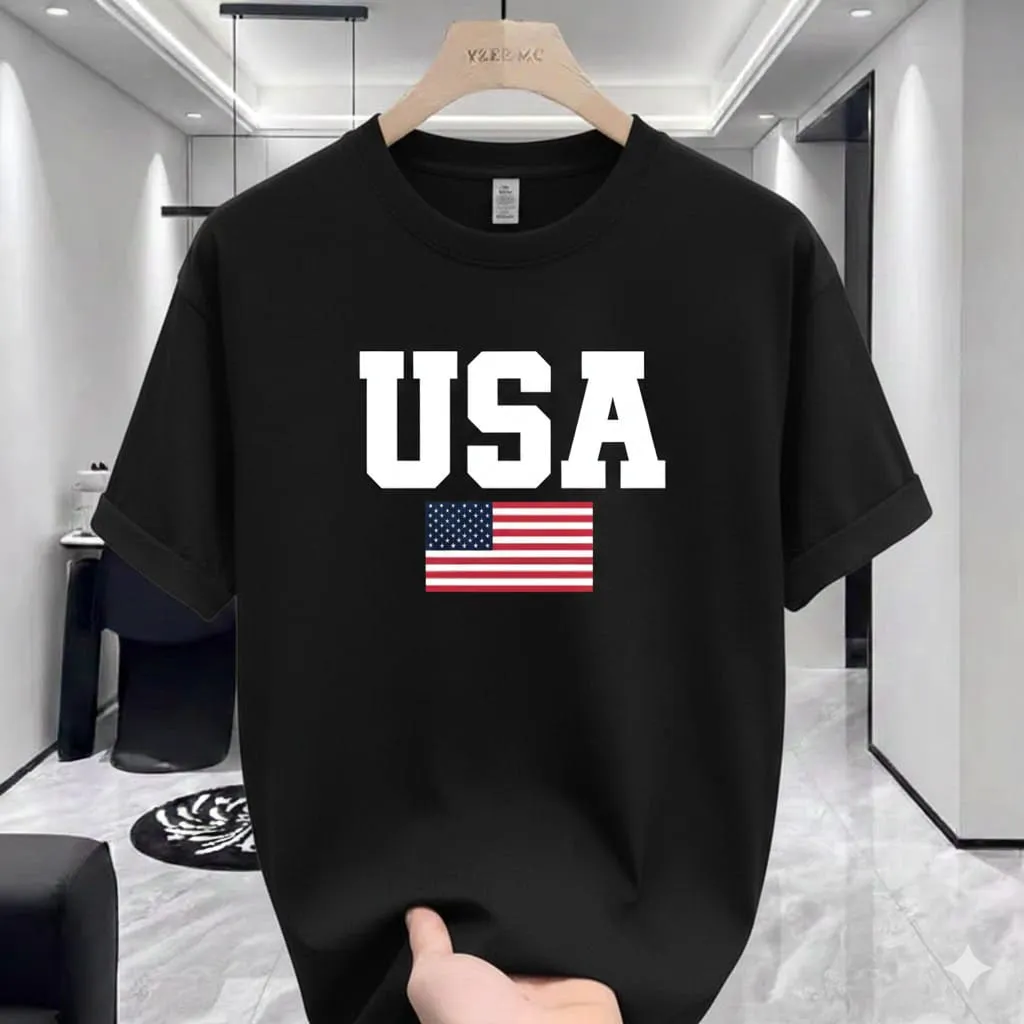 High-Quality Premium Drop Shoulder Bio-Wash Exquisite Print T-Shirt