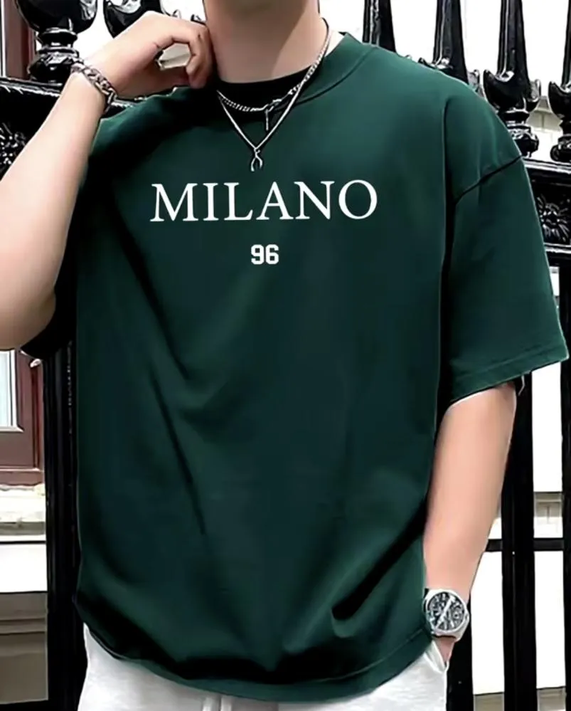 High-Quality Regular Drop Shoulder  with DTF Print Minimalist Look T-Shirt