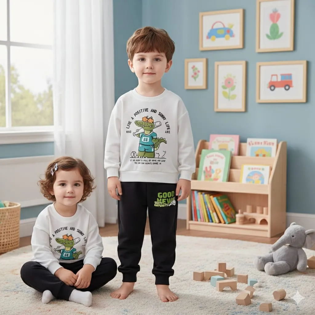 Nazmas Affordable Kids Sweatshirt Trouser Set boys (শুধুমাত্র একটি সেট বা একজন শিশুর ড্রেস)