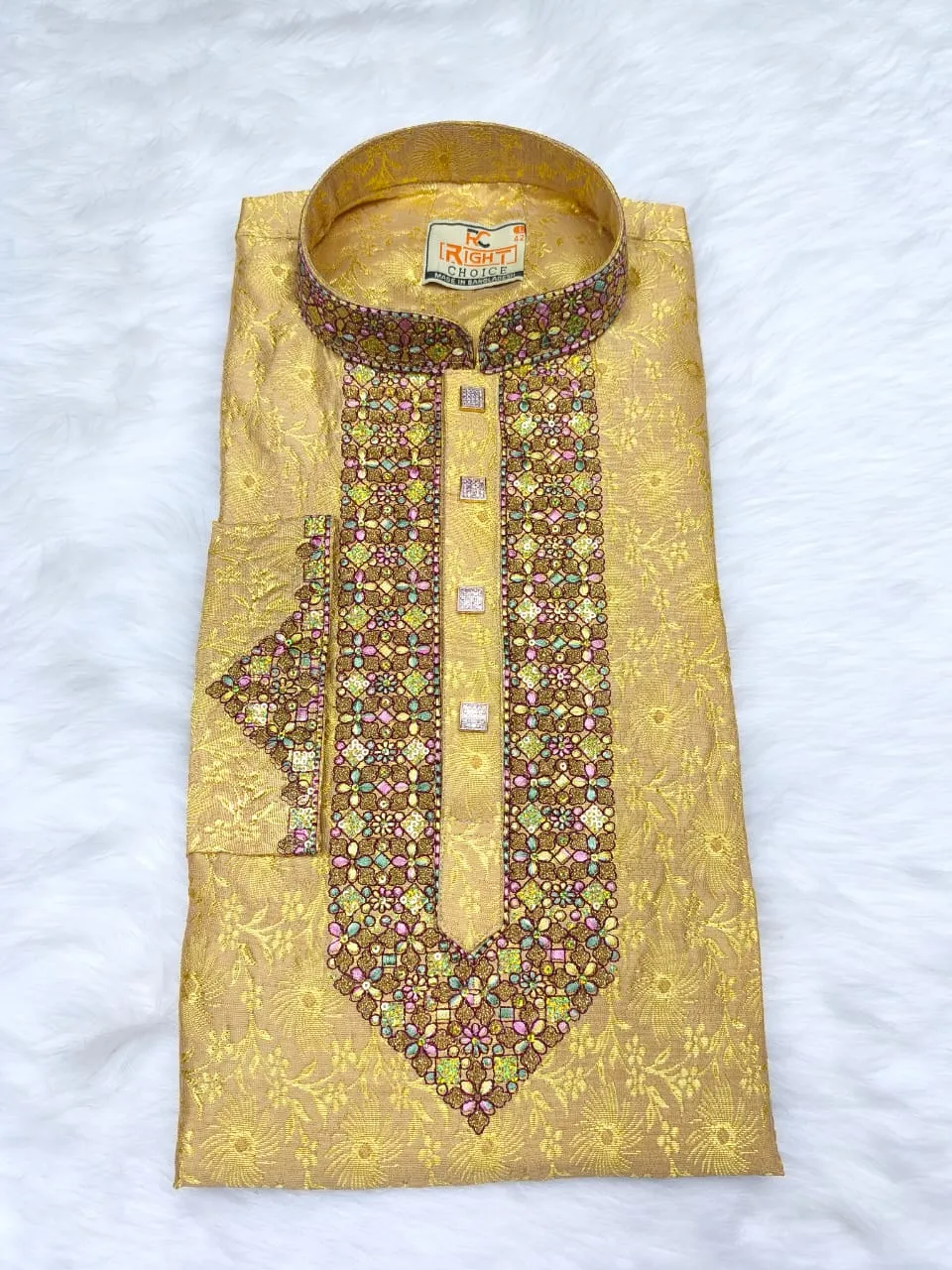Indian Katan Embroidery Panjabi-23279
