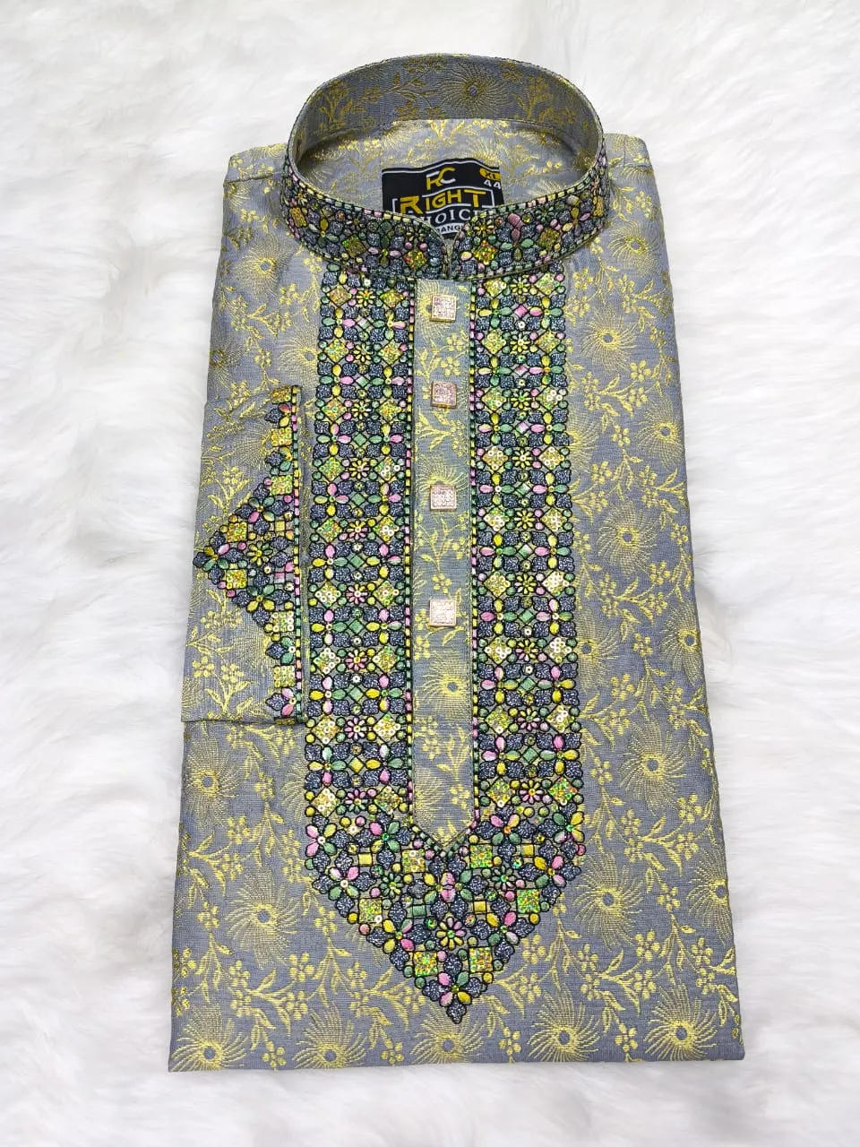 Indian Katan Embroidery Panjabi-23280