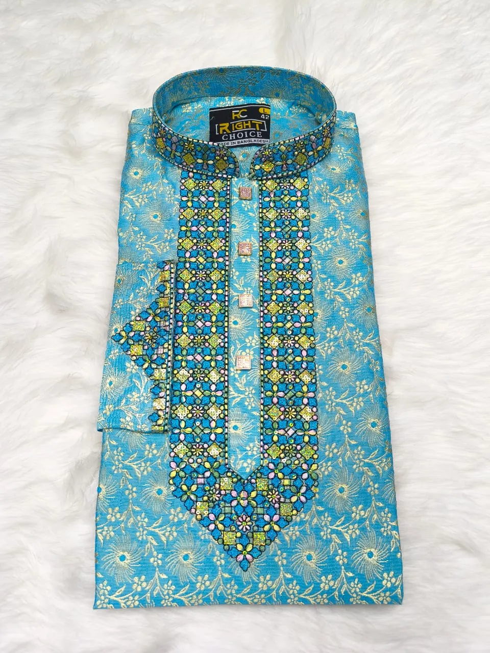 Indian Katan Embroidery Panjabi-23281