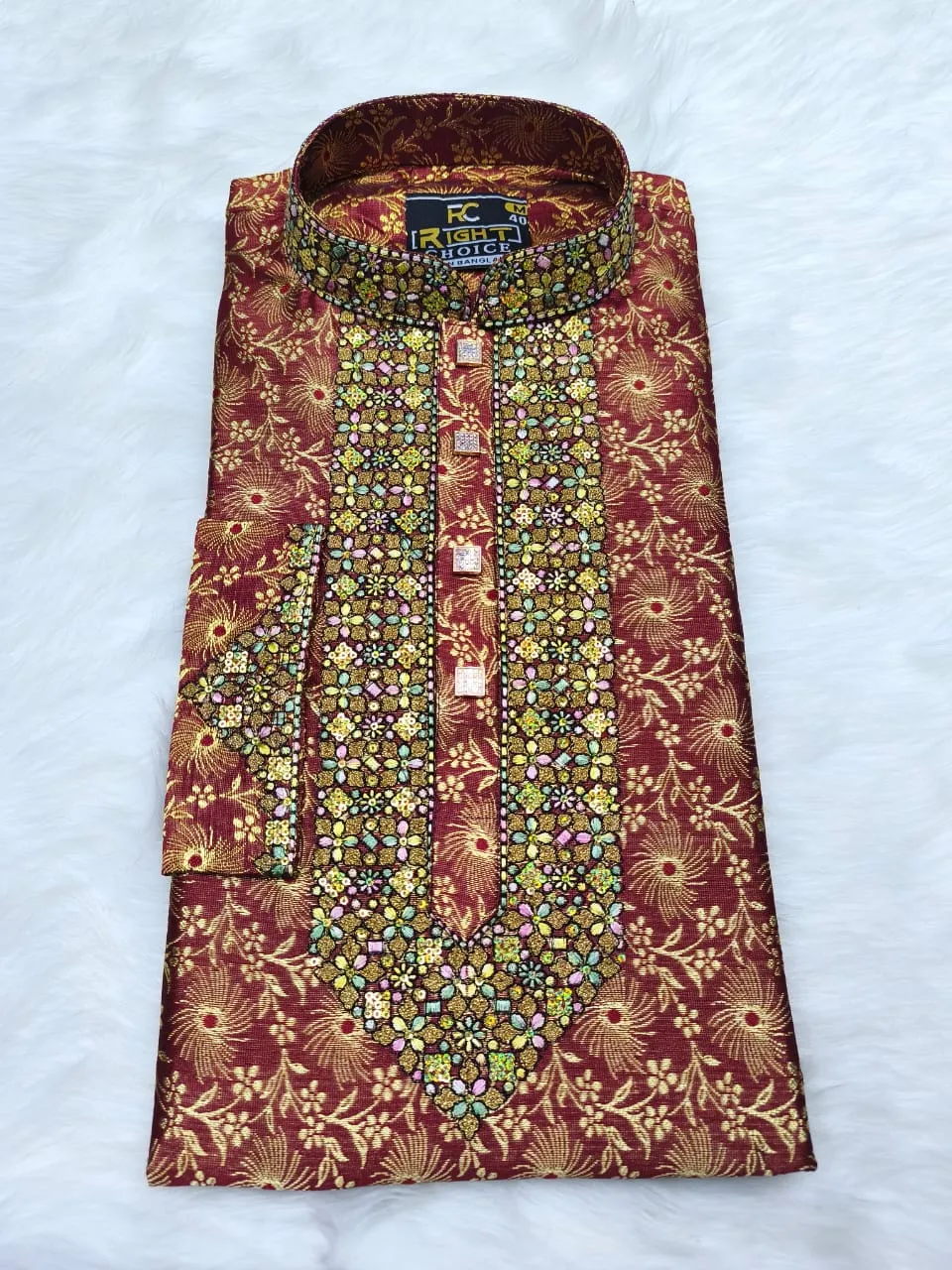 Indian Katan Embroidery Panjabi-23282