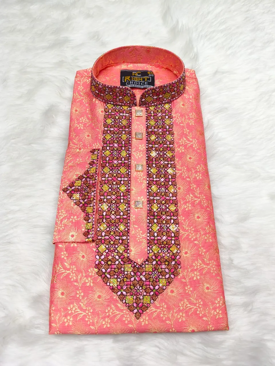 Indian Katan Embroidery Panjabi-23283