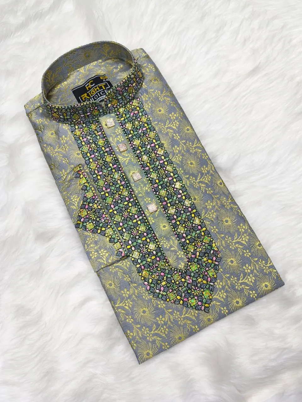 Indian Katan Embroidery Panjabi-23285