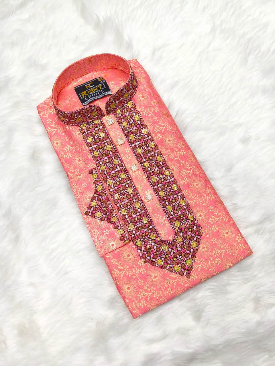 Indian Katan Embroidery Panjabi-23289