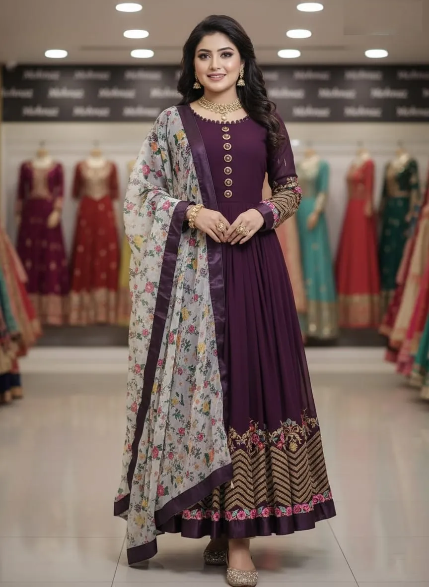 Jorjet Embroidery Party Dress Wear