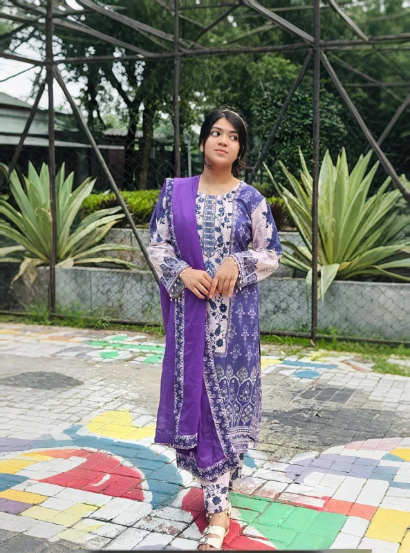 Dubai Silk Three Piece - Luxurious Comfort Wear