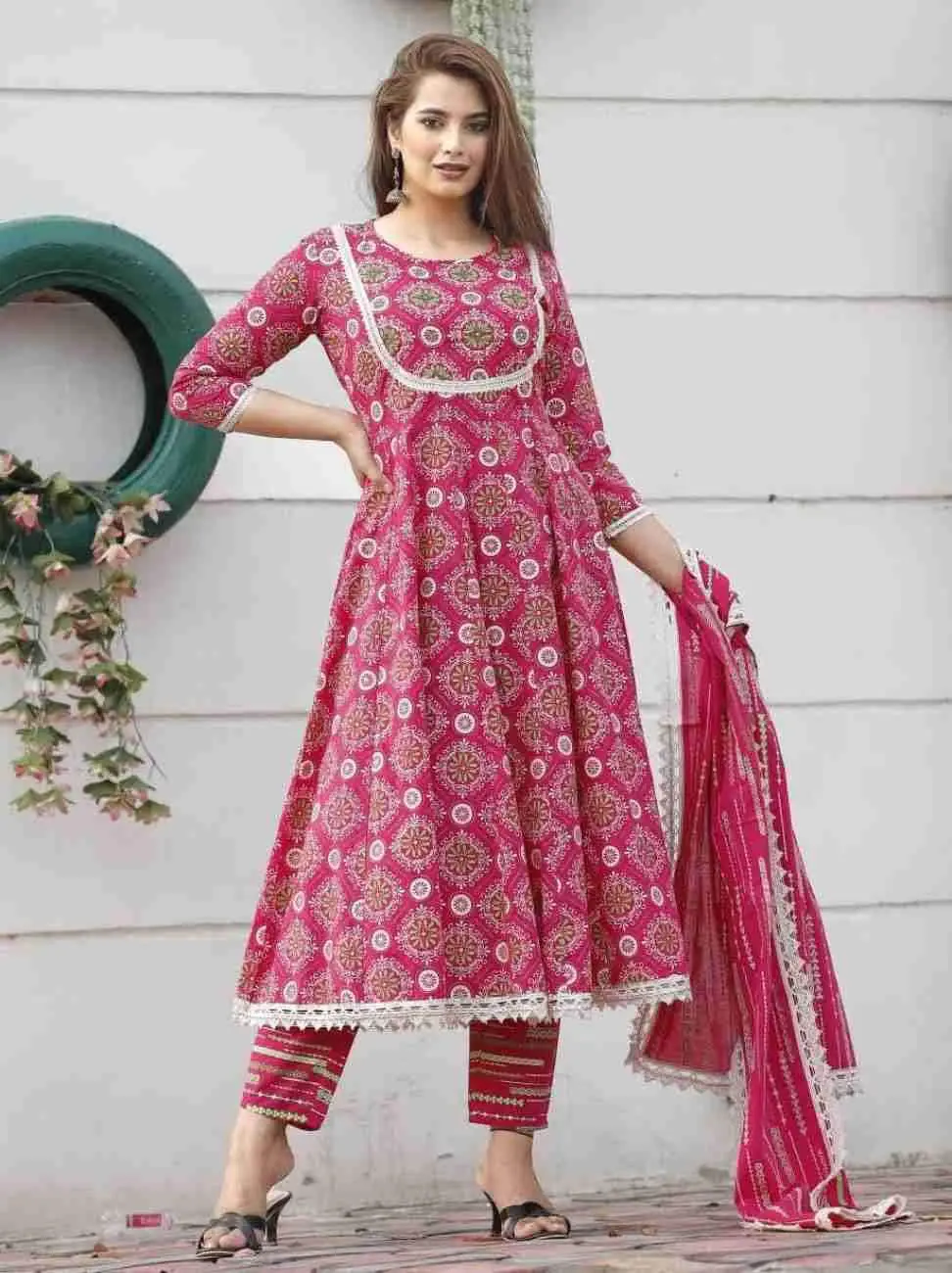 Kurti Gown Three piece - Shop Online Nazmas Bangladesh