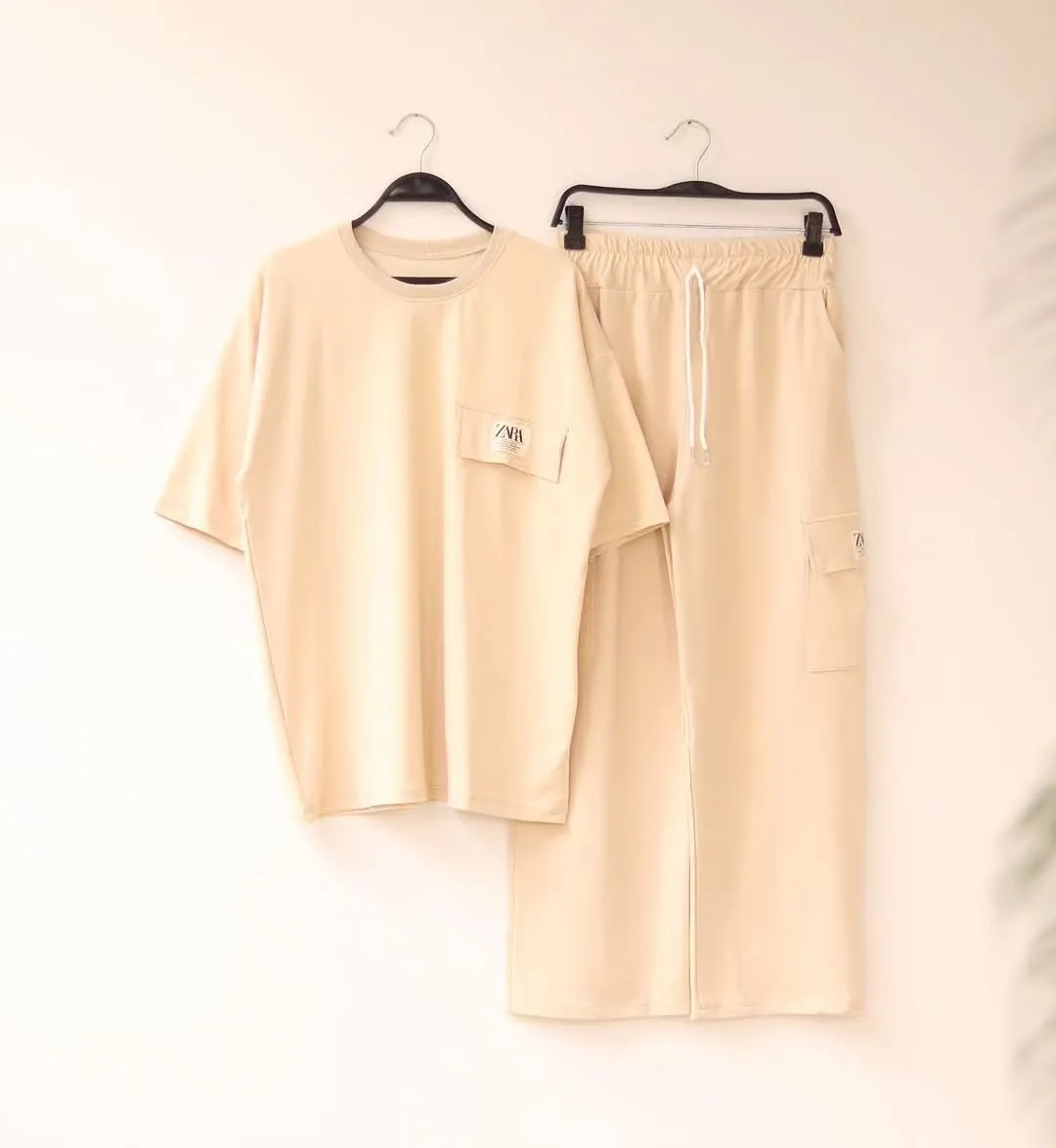 Trendy Ladies  and Trouser Set Durable Minimalist Ladies T-shirt