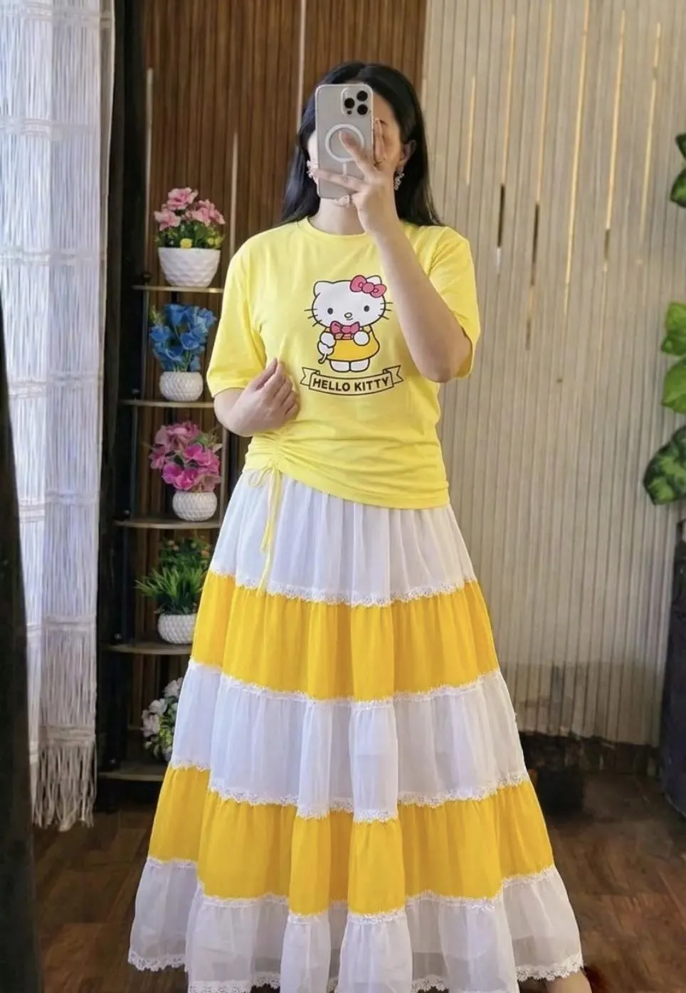 Signature Stylish Skirt and  Set Soft Cotton Tailored Ladies T-shirt
