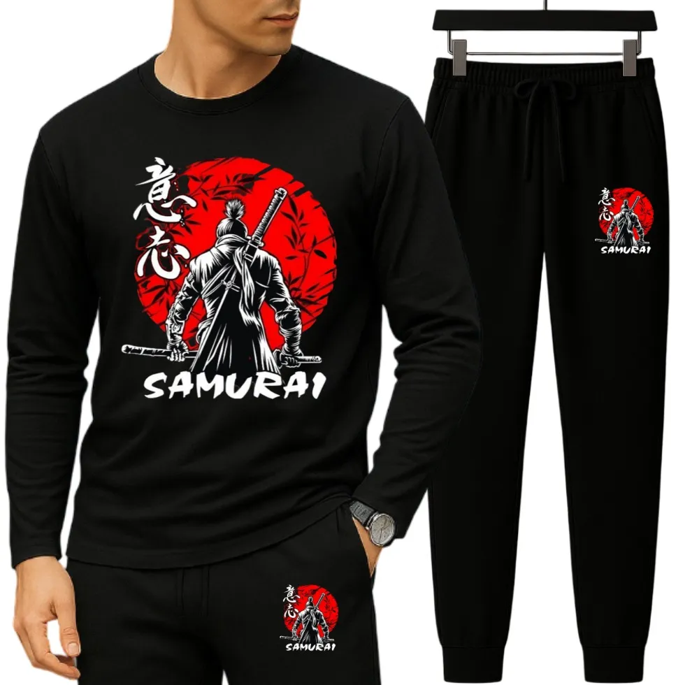 Nazmas Long Sleeve Drop Shoulder Tshirt Set - Affordable Online