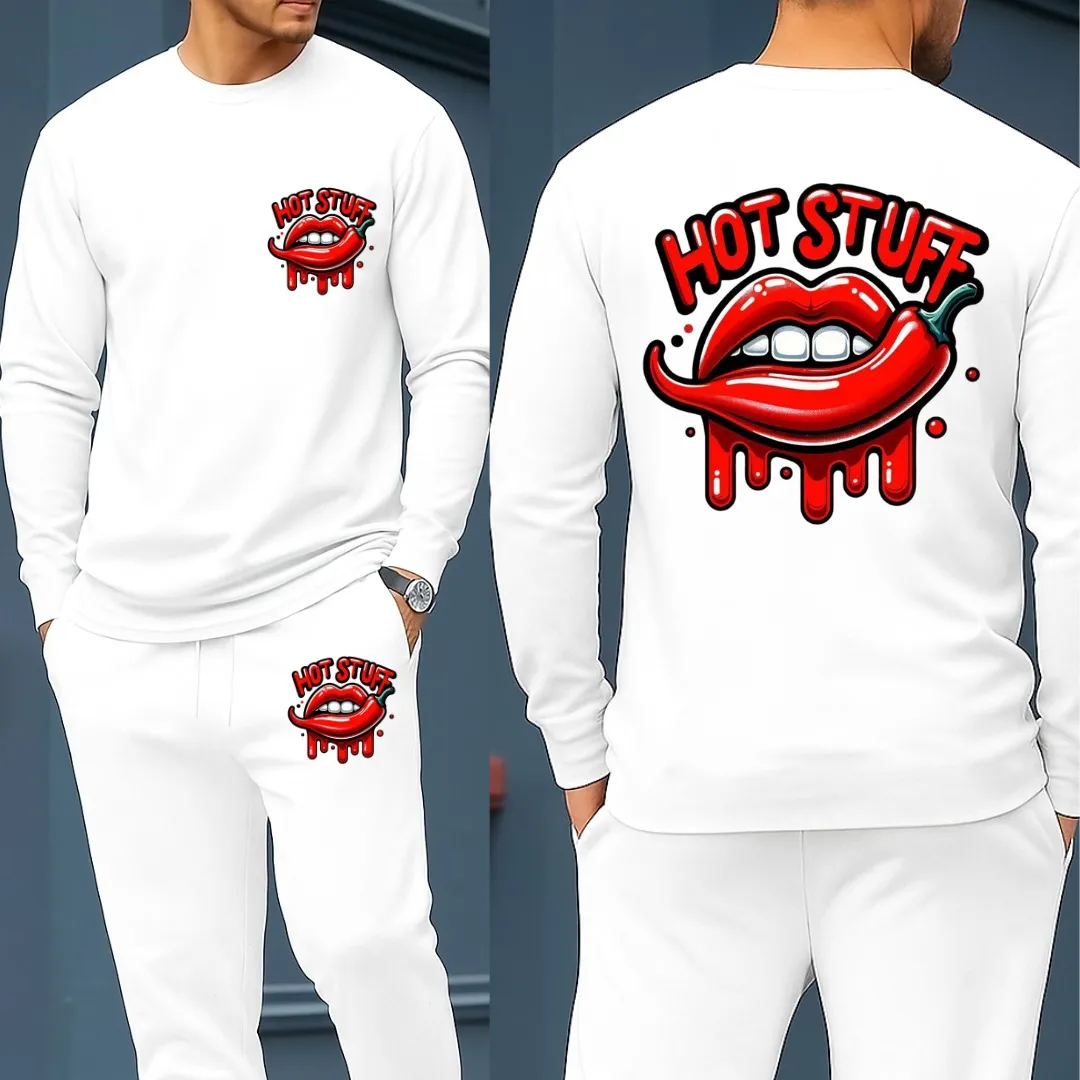 Nazmas Long Sleeve Drop Shoulder T-Shirt & Trouser Set - Best Price Online
