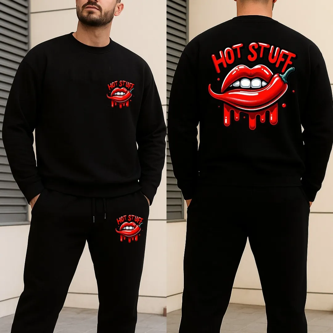 Nazmas Long Sleeve Drop Shoulder T-Shirt & Trouser Set - Lowest Price