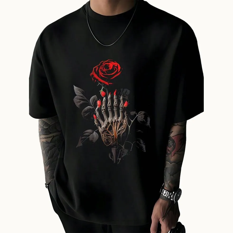 Modern Half-Sleeve Stylish Drop Shoulder Graphic Design T-Shirt