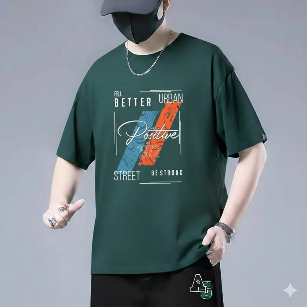 Modern Premium Drop Shoulder Fine-Grade with DTF Print T-Shirt