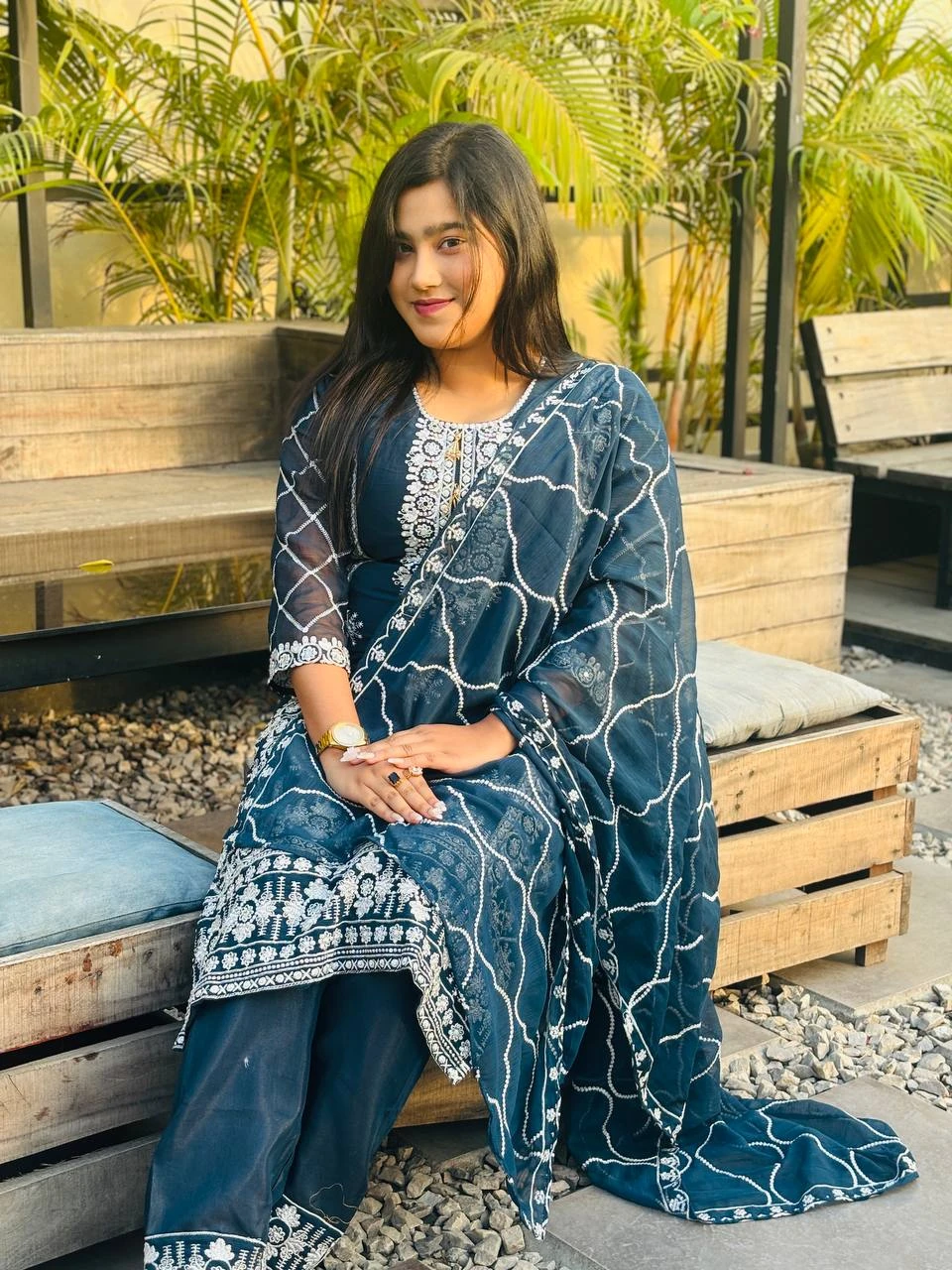 Georgette Embroidery Four Piece Set