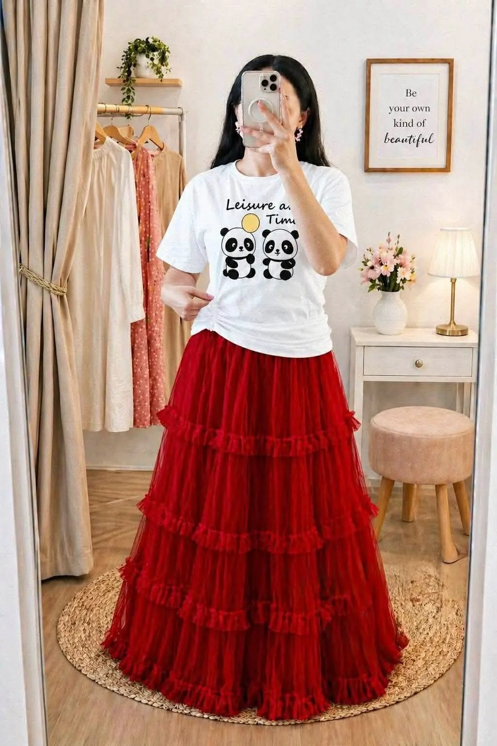 Elegant and Skirt Set Durable Comfortable Ladies T-shirt