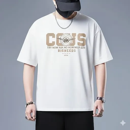 Original Basic Premium Drop Shoulder Minimalist Look T-Shirt