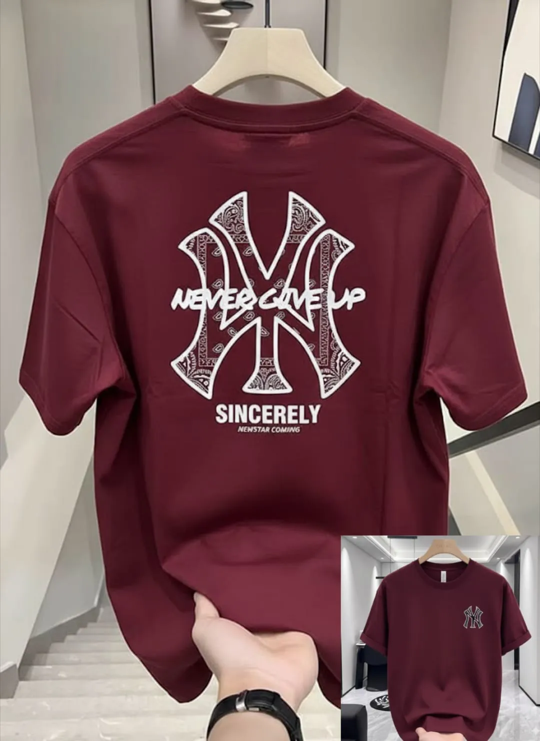 Original V-Neck Premium Drop Shoulder Unique Texture T-Shirt
