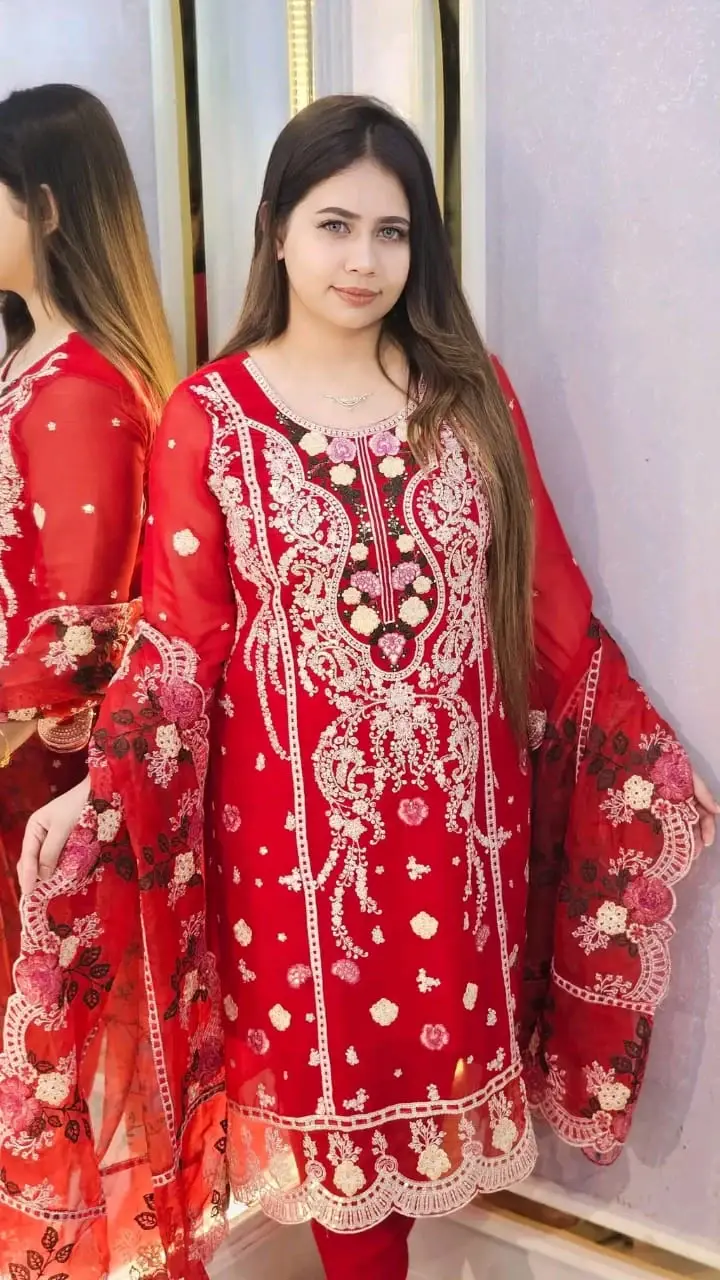 Pakistani Design 4-Piece Sada Bahar Tissue Set - Exquisite Style