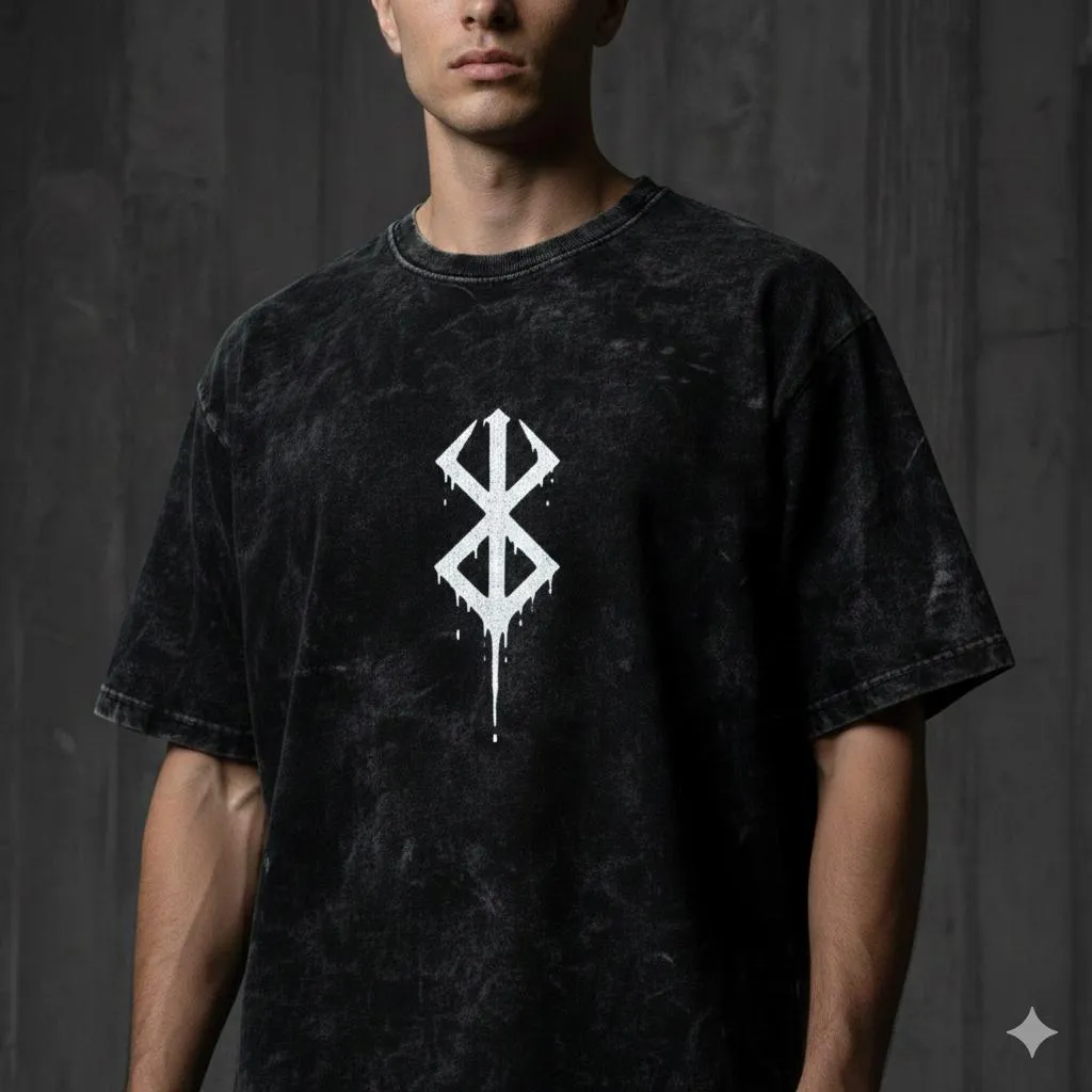 Premium Acid Wash Drop Shoulder Eco-Friendly Crew-Neck Superior T-Shirt