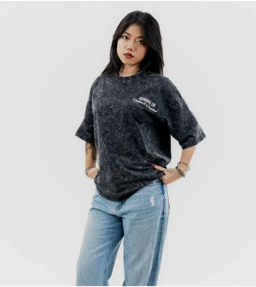 Premium Acid Wash Drop Shoulder Eco-Friendly Modern-Cut Deluxe T-Shirt