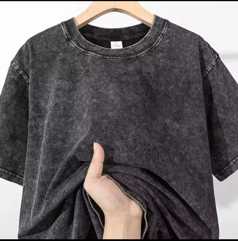 Premium Acid Wash Drop Shoulder Ultra-Soft Half-Sleeve Luxury T-Shirt