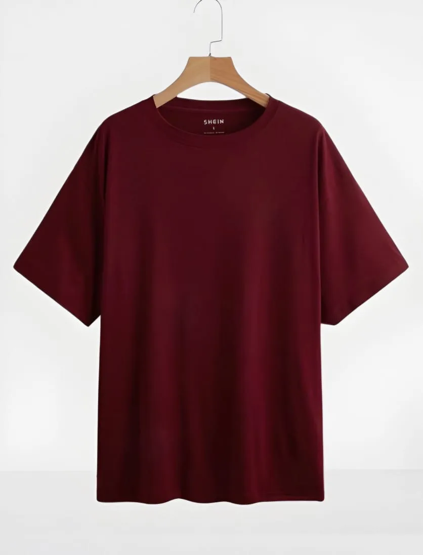 Premium Cotton Drop Shoulder Solid Bio-Wash Street-Style Pristine T-Shirt