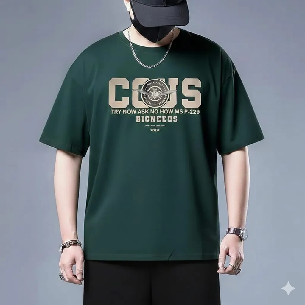 Premium Drop Shoulder Durable Half-Sleeve Top-Tier T-Shirt