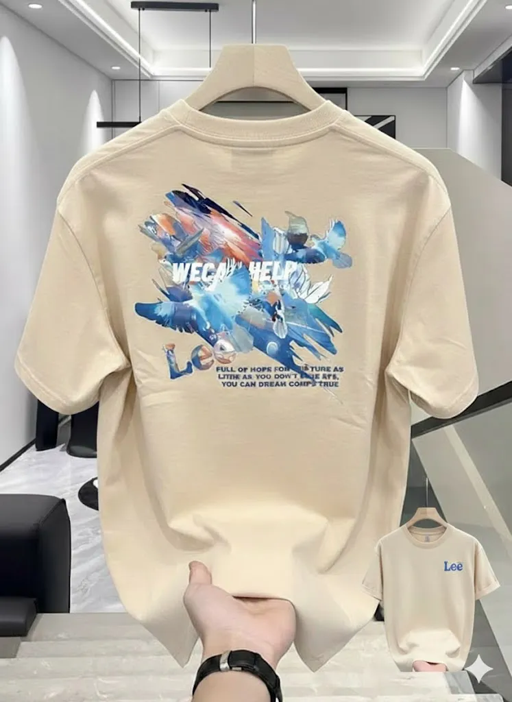 Premium Drop Shoulder Feather-Soft Relaxed-Fit Vogue T-Shirt