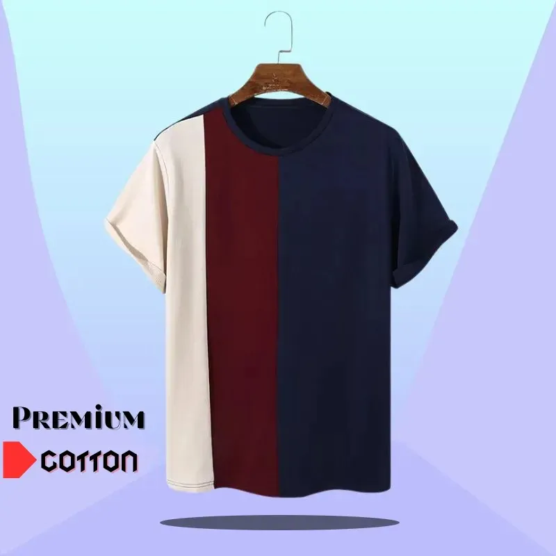 Premium Premium Cotton Eco-Friendly Solid Pattern T-Shirt
