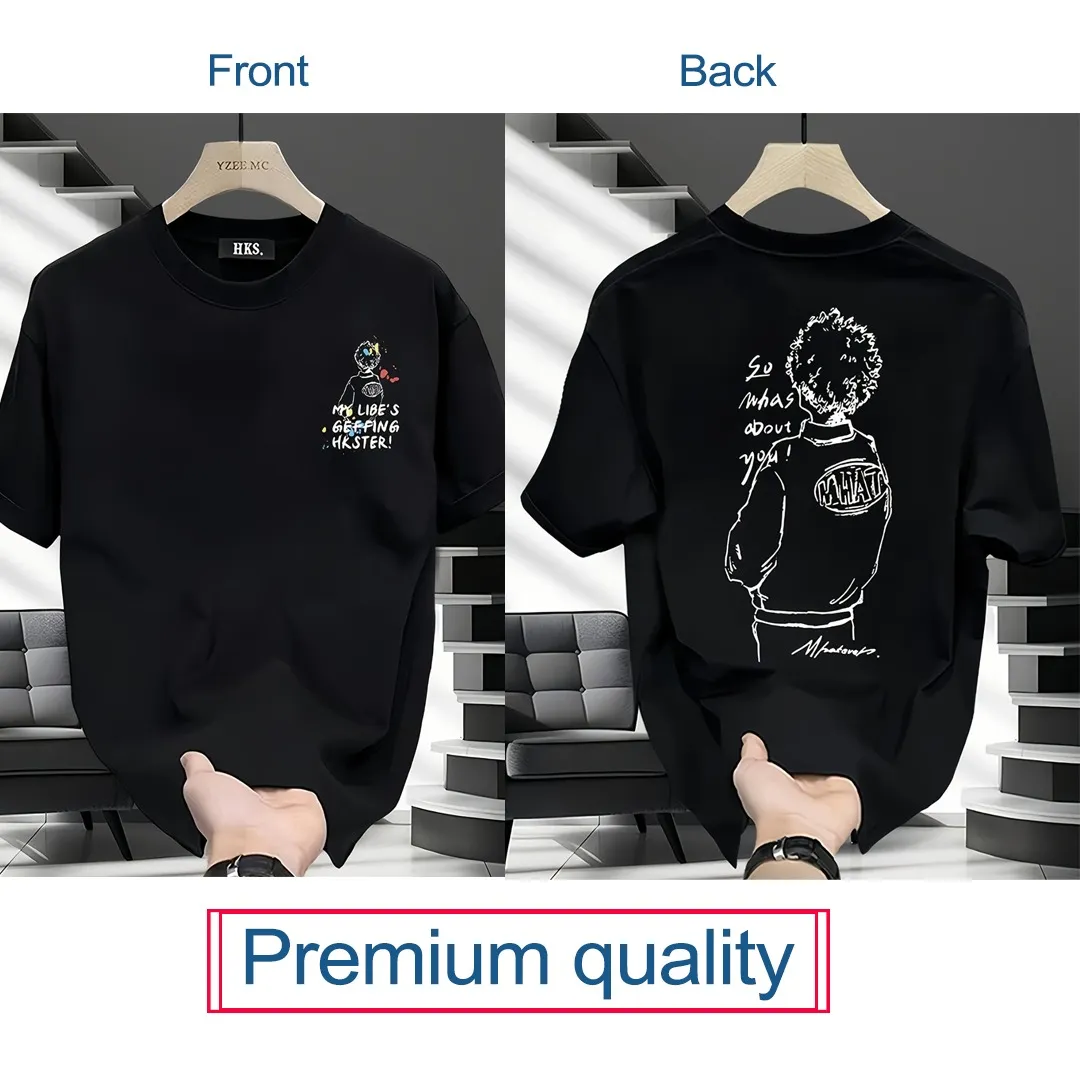 Premium Relaxed-Fit Stylish Drop Shoulder Graphic Design T-Shirt
