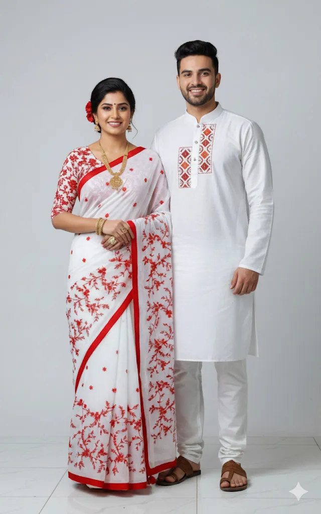 Premium Sharee Panjabi Couple Dress