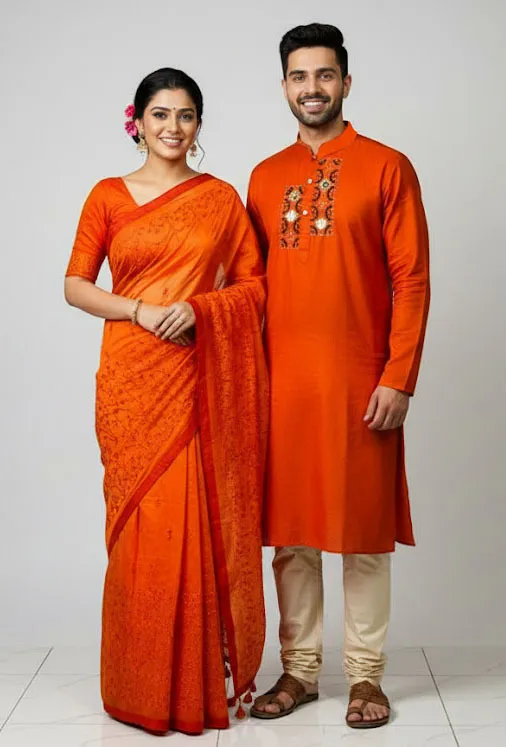 Premium Sharee Panjabi Couple Dress