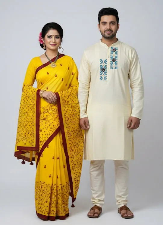 Premium Sharee Panjabi Couple Dress