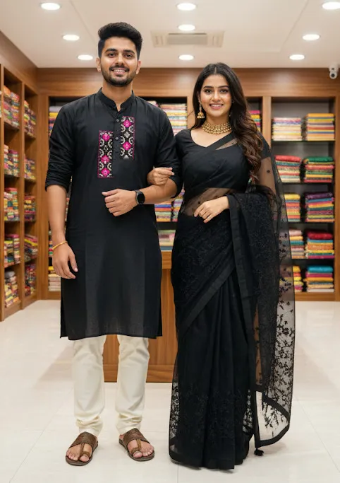 Premium Sharee Panjabi Couple Dress